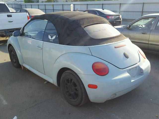3VWCK21Y73M326187 - 2003 VOLKSWAGEN NEW BEETLE 青绿色 照片 3
