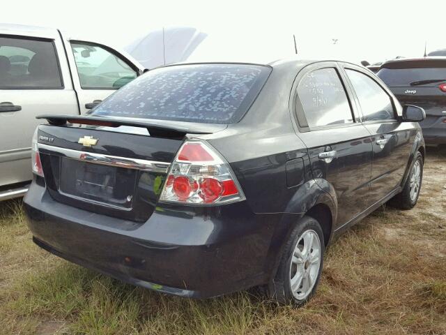 KL1TG56EX9B388162 - 2009 CHEVROLET AVEO BLACK photo 4