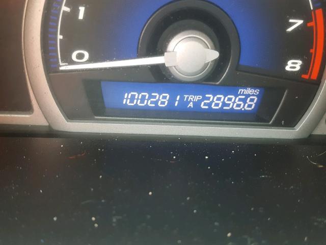 2HGFG1B92AH503891 - 2010 HONDA CIVIC EXL 黑色 照片 8