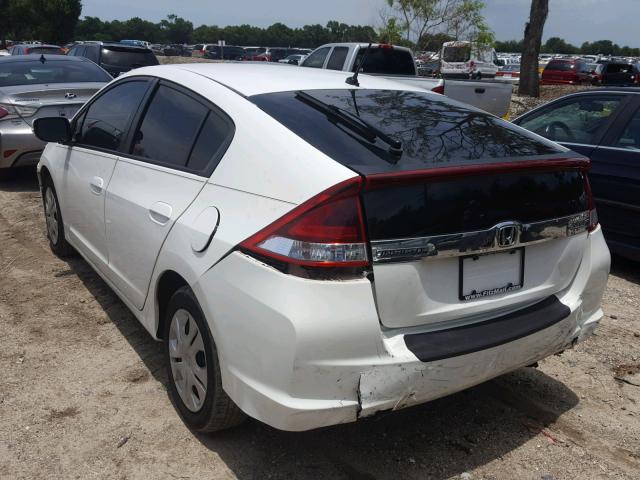 JHMZE2H50CS004139 - 2012 HONDA INSIGHT LX WHITE photo 3