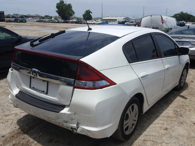 JHMZE2H50CS004139 - 2012 HONDA INSIGHT LX WHITE photo 4