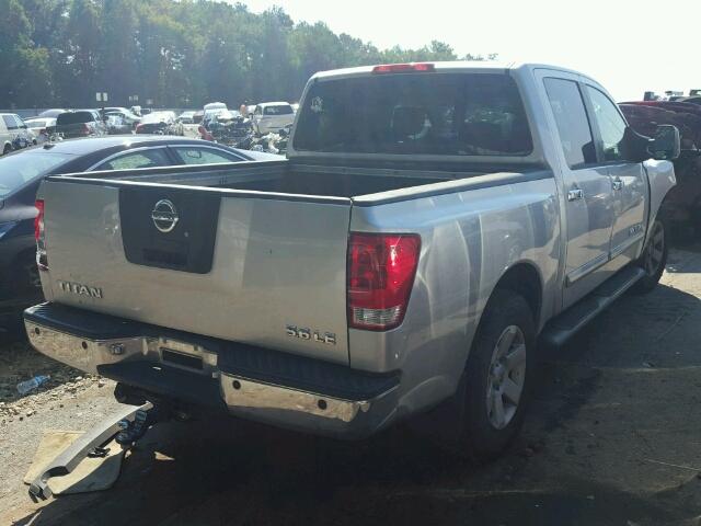 1N6BA07A65N552470 - 2005 NISSAN TITAN XE SILVER photo 4