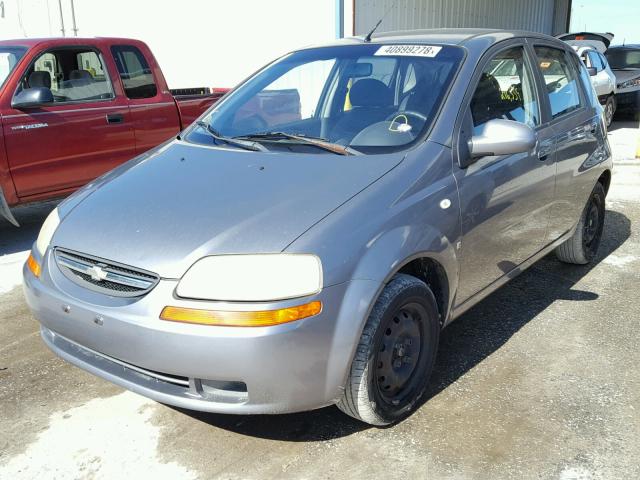 KL1TD666X8B002653 - 2008 CHEVROLET AVEO BASE Gris photo 2