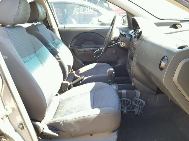 KL1TD666X8B002653 - 2008 CHEVROLET AVEO BASE Gris photo 5