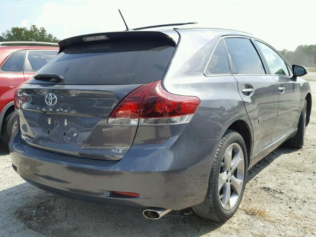 4T3ZK3BB3DU062303 - 2013 TOYOTA VENZA GRAY photo 4