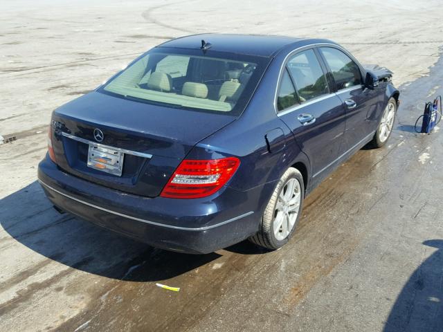 WDDGF4HB4DR242193 - 2013 MERCEDES-BENZ C 250 BLUE photo 4