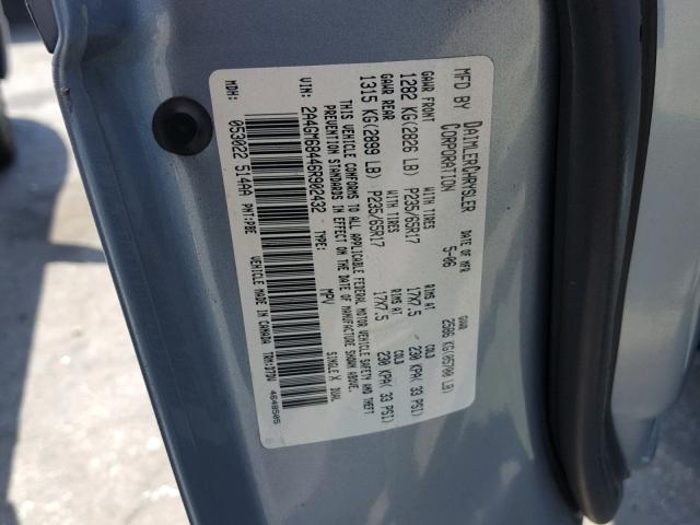 2A4GM68446R902432 - 2006 CHRYSLER PACIFICA T SILVER photo 10