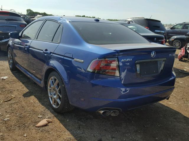 19UUA76568A003468 - 2008 ACURA TL TYPE S BLUE photo 3