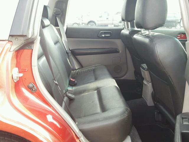 JF1SG69655H726630 - 2005 SUBARU FORESTER 2 RED photo 6