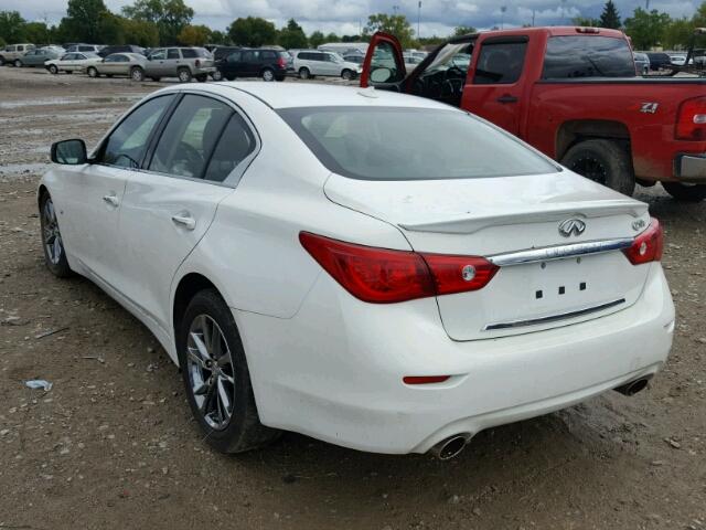 JN1BV7AP9FM356210 - 2015 INFINITI Q50 WHITE photo 3