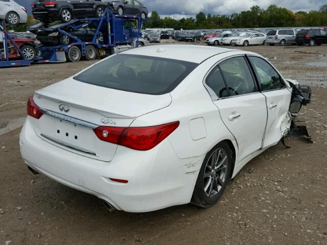 JN1BV7AP9FM356210 - 2015 INFINITI Q50 WHITE photo 4