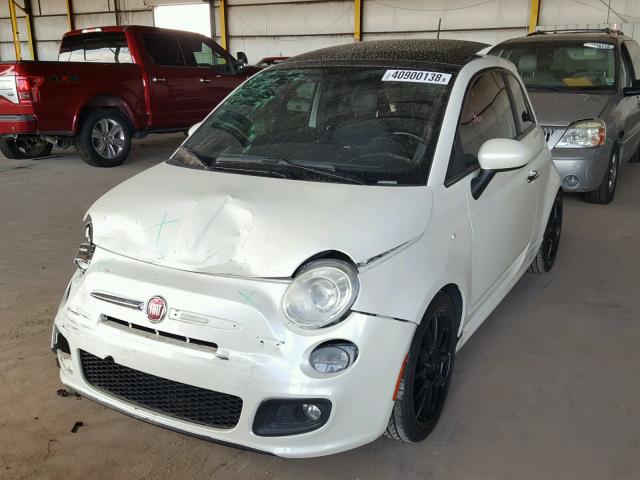 3C3CFFBR5CT173955 - 2012 FIAT 500 SPORT WHITE photo 2