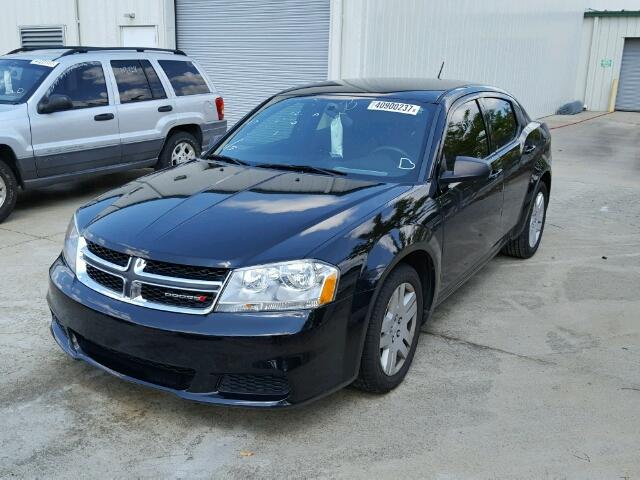 1C3CDZAB3EN215246 - 2014 DODGE AVENGER BLACK photo 2