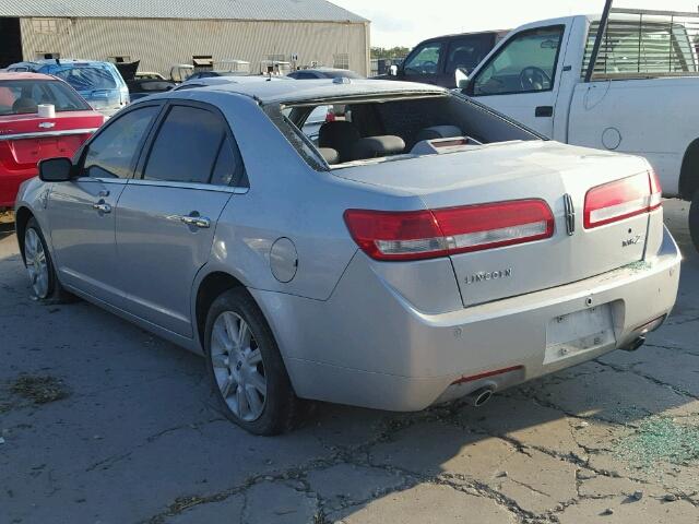 3LNHL2GC7AR652603 - 2010 LINCOLN MKZ SILVER photo 3