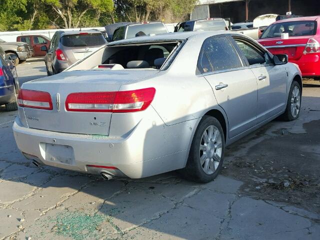 3LNHL2GC7AR652603 - 2010 LINCOLN MKZ SILVER photo 4