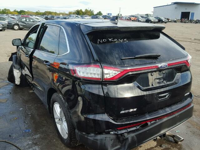 2FMPK3J80GBC34982 - 2016 FORD EDGE SEL BLACK photo 3