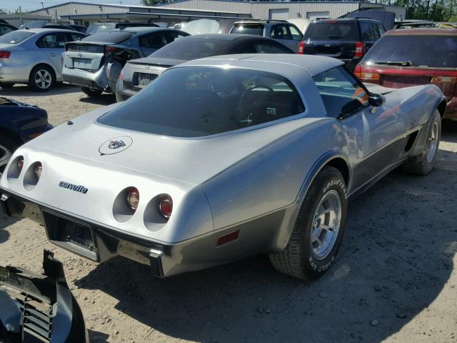 1Z87L8S411508 - 1978 CHEVROLET CORVETTE 2 SILVER photo 4