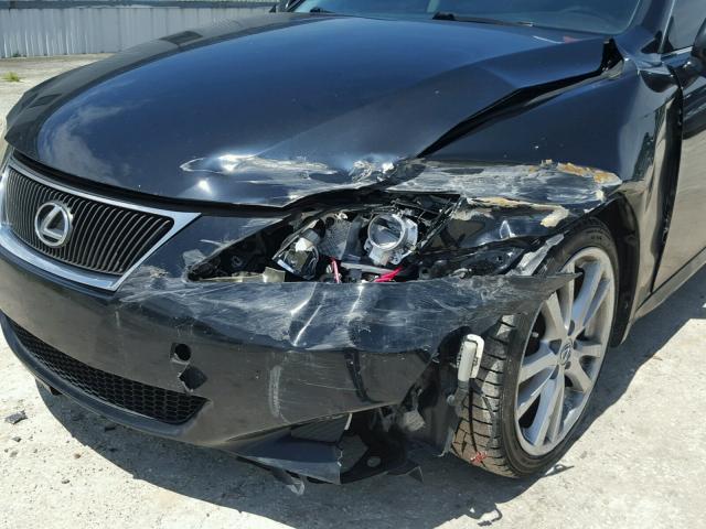 JTHBK262775029451 - 2007 LEXUS IS BLACK photo 9