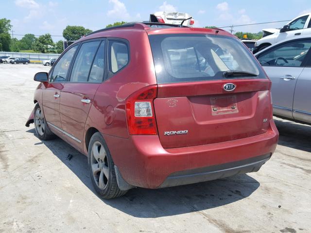 KNAFG525177023989 - 2007 KIA RONDO BASE RED photo 3