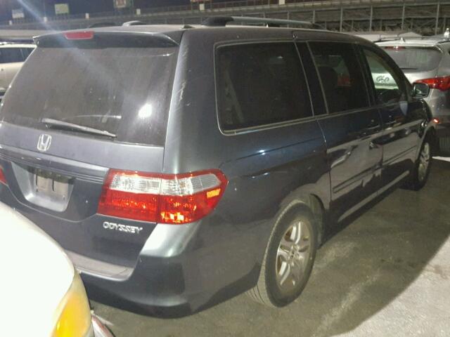 5FNRL38735B104136 - 2005 HONDA ODYSSEY EX BLUE photo 4