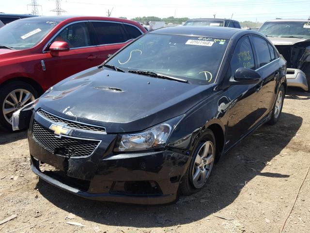 1G1PC5SB6E7174728 - 2014 CHEVROLET CRUZE LT BLACK photo 2