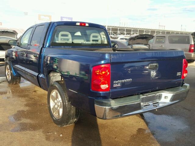 1D7HE48N55S265686 - 2005 DODGE DAKOTA BLUE photo 3