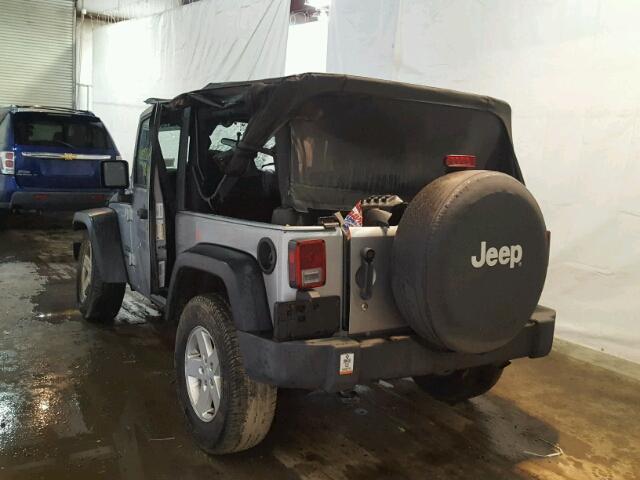 1C4AJWAG2EL190874 - 2014 JEEP WRANGLER S SILVER photo 3