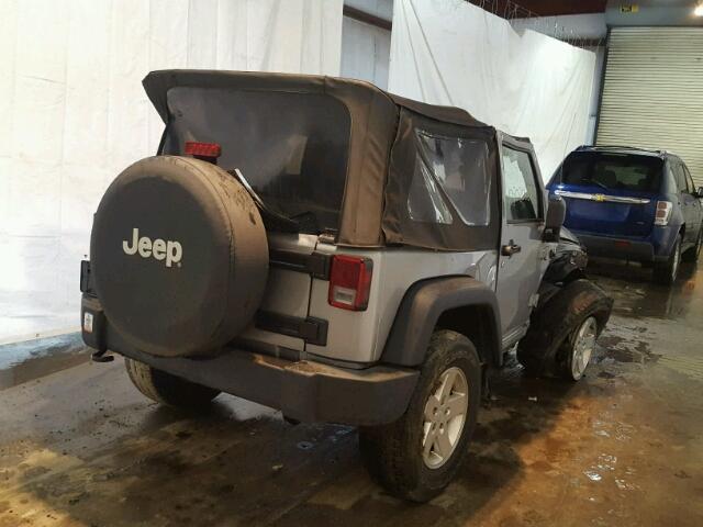 1C4AJWAG2EL190874 - 2014 JEEP WRANGLER S SILVER photo 4