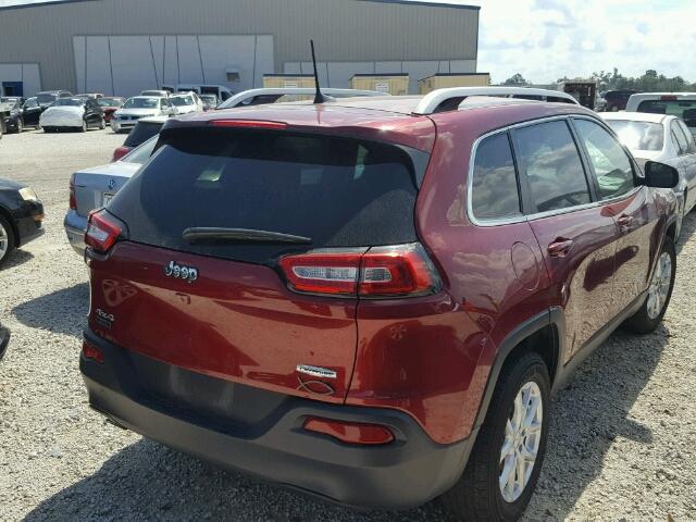 1C4PJMCB8GW181761 - 2016 JEEP CHEROKEE RED photo 4