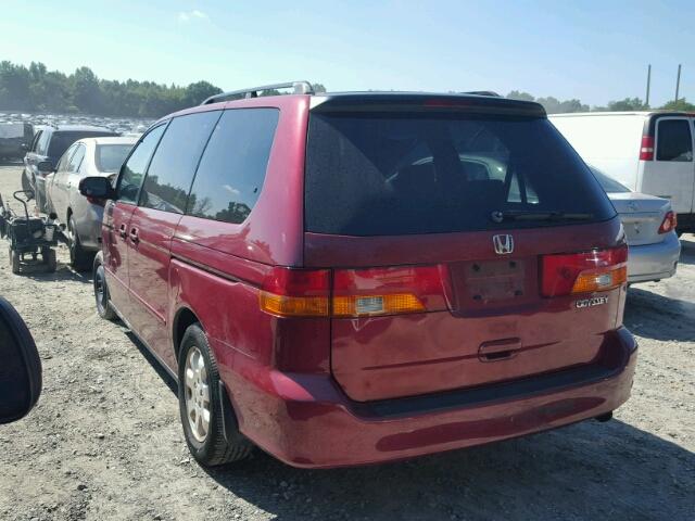 5FNRL18652B044402 - 2002 HONDA ODYSSEY EX BURGUNDY photo 3