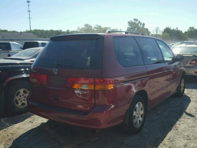 5FNRL18652B044402 - 2002 HONDA ODYSSEY EX BURGUNDY photo 4