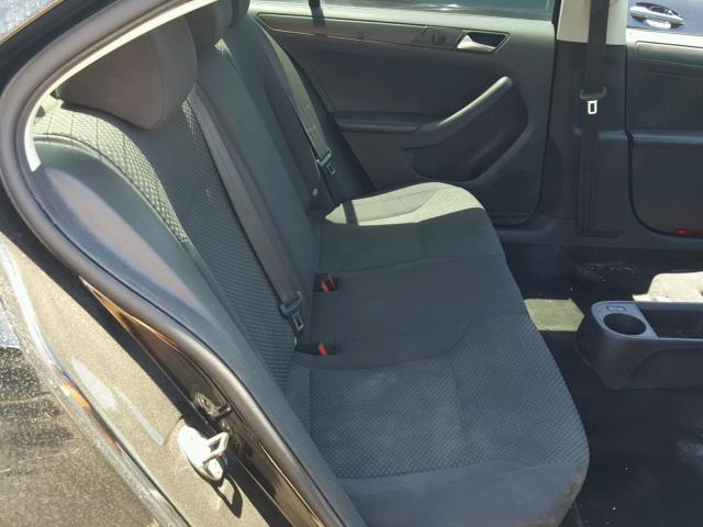 3VW2K7AJ2DM393356 - 2013 VOLKSWAGEN JETTA BASE BLACK photo 6