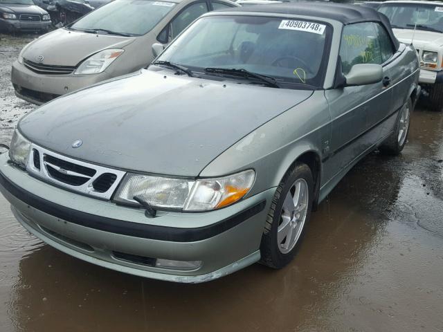 YS3DF78K127010263 - 2002 SAAB 9-3 SE GREEN photo 2