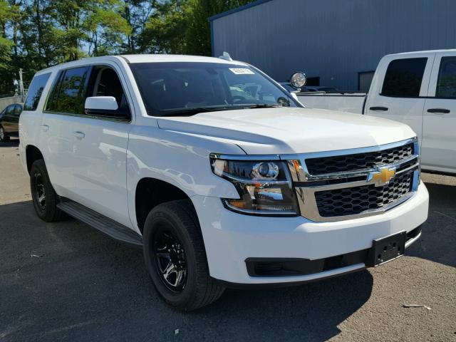 1GNLCDEC9JR157318 - 2018 CHEVROLET TAHOE POLI WHITE photo 1