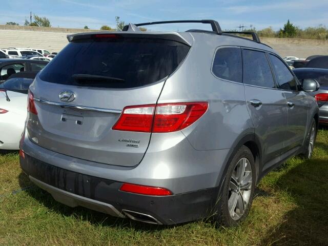 KM8SR4HF5FU119643 - 2015 HYUNDAI SANTA FE G SILVER photo 4