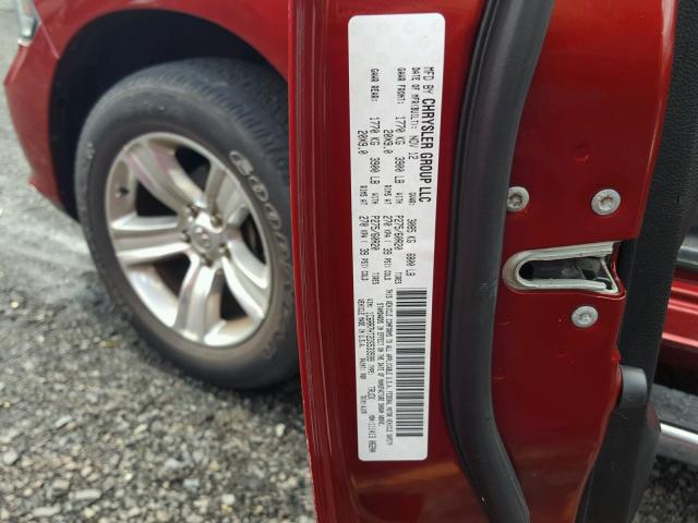 1C6RR7HT2DS533599 - 2013 RAM 1500 SPORT RED photo 10