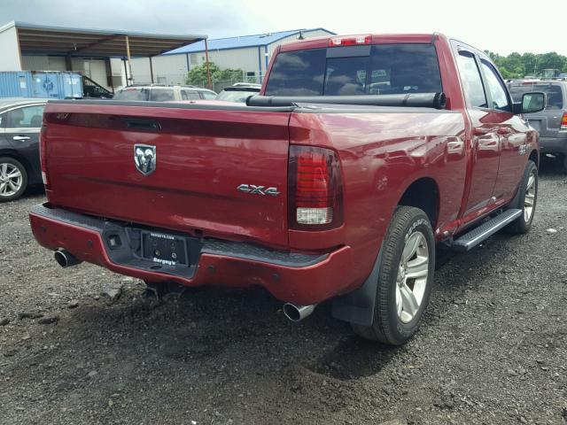 1C6RR7HT2DS533599 - 2013 RAM 1500 SPORT RED photo 4