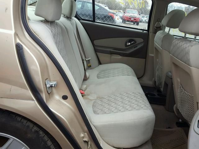 1G1ZT54834F152927 - 2004 CHEVROLET MALIBU LS ოქროსფერი ფოტო 6