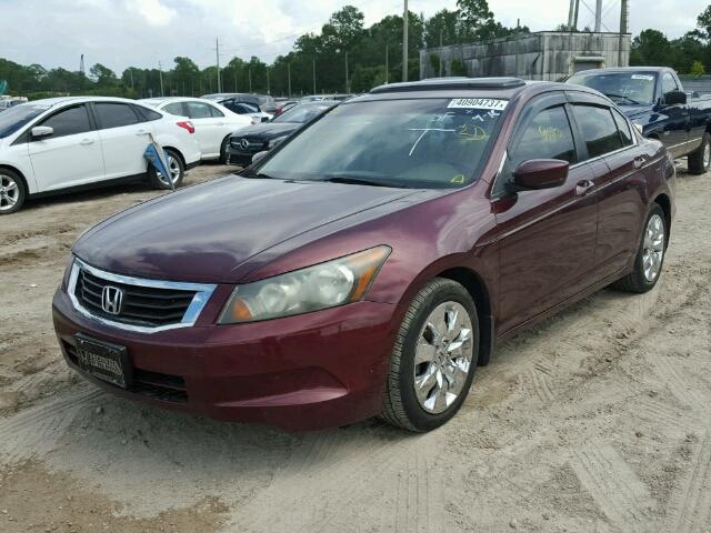 1HGCP26799A166177 - 2009 HONDA ACCORD BURGUNDY photo 2