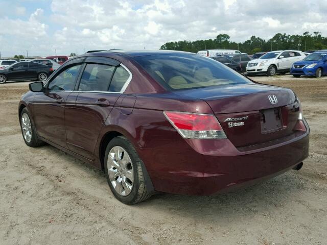 1HGCP26799A166177 - 2009 HONDA ACCORD BURGUNDY photo 3