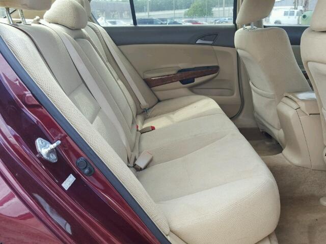 1HGCP26799A166177 - 2009 HONDA ACCORD BURGUNDY photo 6