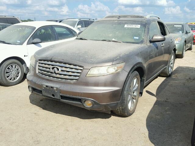 JNRBS08W54X403528 - 2004 INFINITI FX45 BROWN photo 2