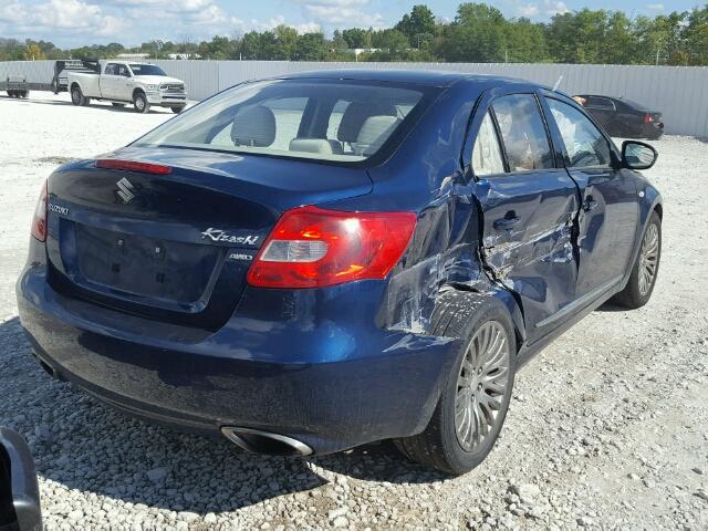 JS2RF9A3XB6110689 - 2011 SUZUKI KIZASHI SE BLUE photo 4