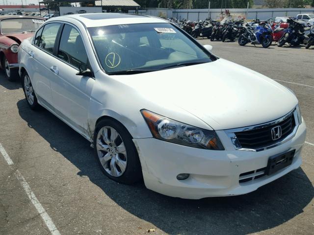 1HGCP36898A001596 - 2008 HONDA ACCORD EXL WHITE photo 1