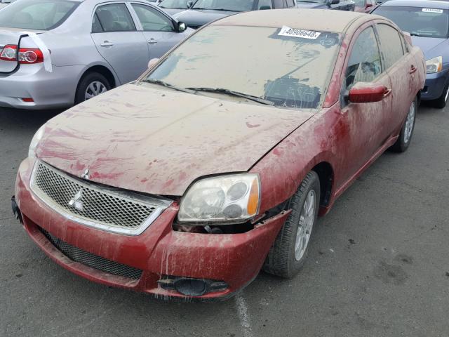 4A32B2FF1CE016190 - 2012 MITSUBISHI GALANT FE RED photo 2