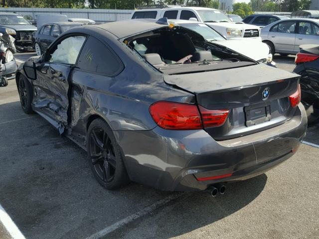 WBA3N7C52FK223875 - 2015 BMW 428 I CHARCOAL photo 3