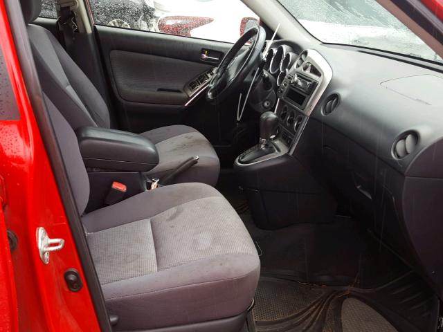 2T1KR32E85C456124 - 2005 TOYOTA COROLLA MA RED photo 5