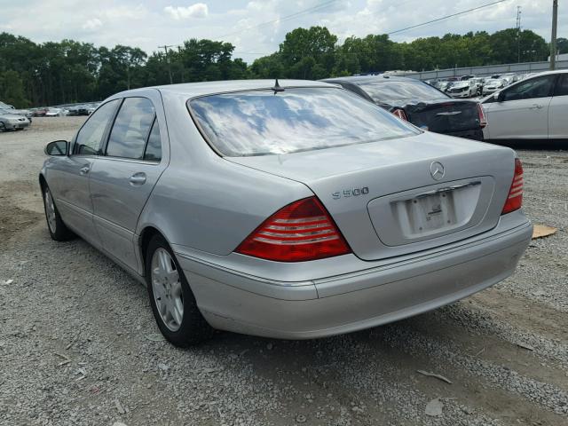 WDBNG75J03A342038 - 2003 MERCEDES-BENZ S 500 SILVER photo 3