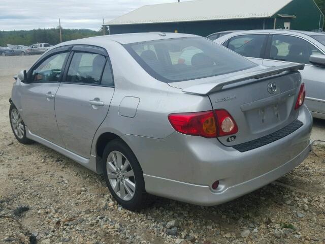 1NXBU40E69Z142533 - 2009 TOYOTA COROLLA BA SILVER photo 3