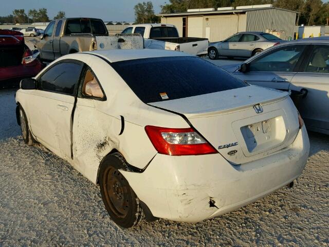 2HGFG12648H502337 - 2008 HONDA CIVIC WHITE photo 3